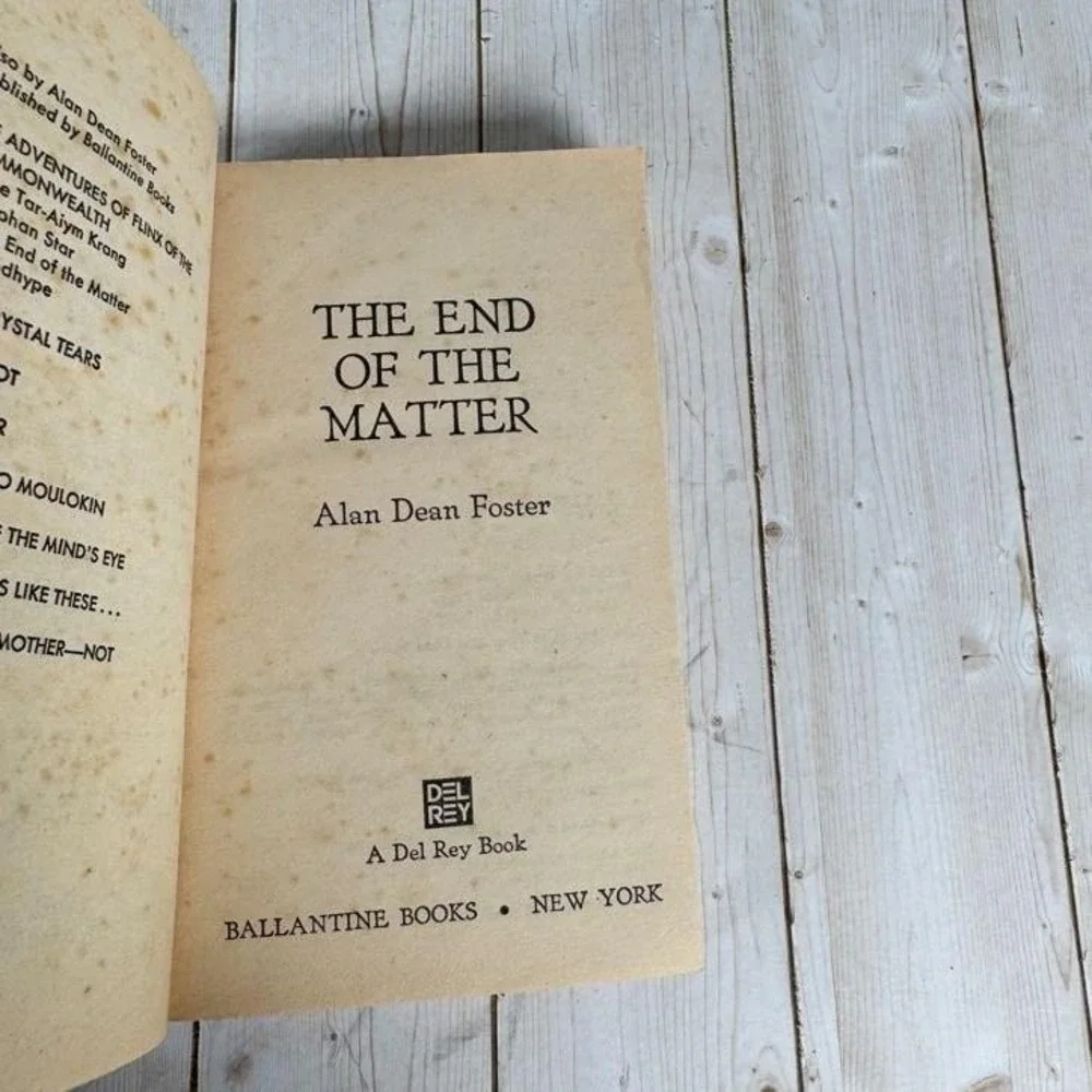 Alan Dean Foster Lot: Cat-A-Lyst 1991 & The End of the Matter 1983 Sci-Fi